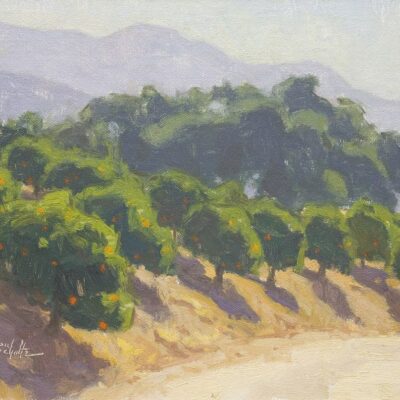 American Legacy Fine Arts presents, "Hillside Orchard" a painting by Dan Shultz.
