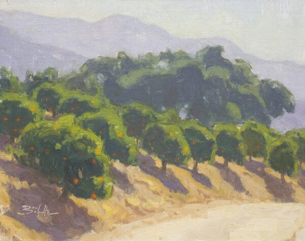 American Legacy Fine Arts presents, "Hillside Orchard" a painting by Dan Shultz.