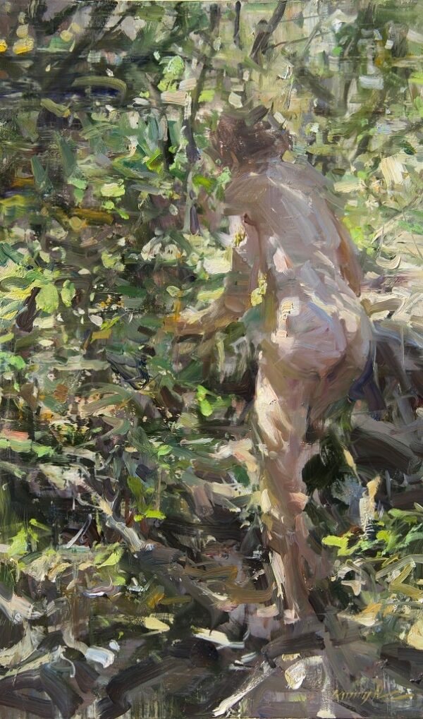 American Legacy Fine Arts presents "Forest Path" a painting by Quang Ho.