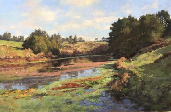 American Legacy Fine Arts presents "Lake Loleta Morning" a painting by Jim McVicker.