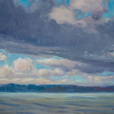 American Legacy Fine Arts presents 'Lake Washington Three" a painting by Tony Peters.