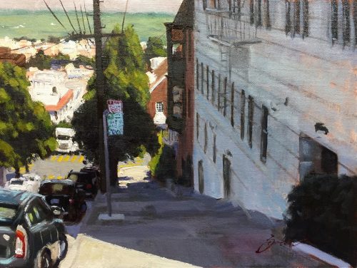 American Legacy Fine Arts presents Buchanan Street View" a painting by Scott W. Prior.