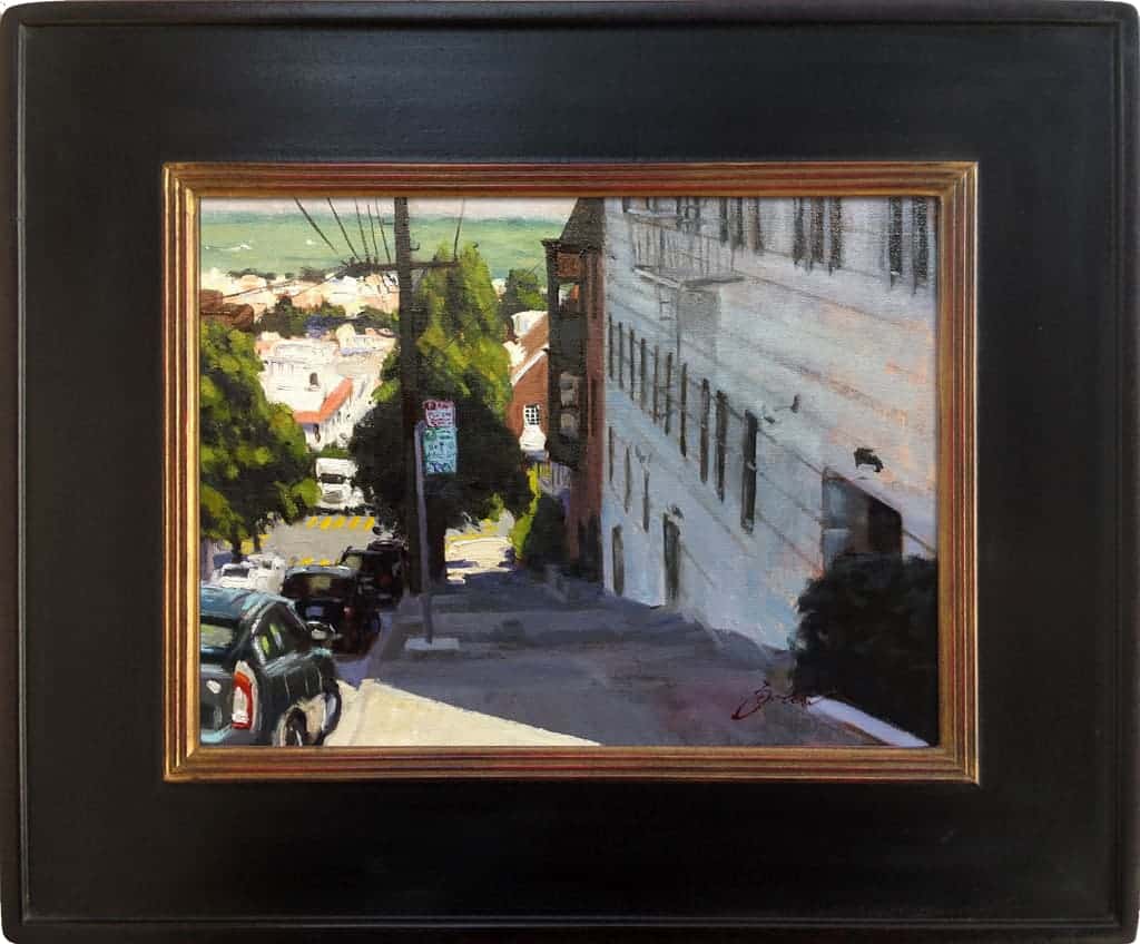 American Legacy Fine Arts presents "Buchanan Street View" a painting by Scott W. Prior.