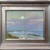 American Legacy Fine Arts presents "Moonrise, Cabrillo Beach" a painting by Stephen Mirich.