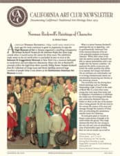 California Art Club Newsletter - Norman Rockwell 1894-1978 - Norman Rockwells Paintings of Character by Michael Zakian