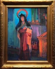 American Legacy Fine Arts presents "St. Theresa in the Serra Chapel" a painting by Peter Adams.