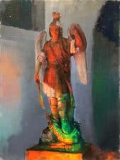 American Legacy Fine Arts presents "Archangel Michael and the Serpent; Sacred Heart Academy" a painting by Peter Adams.