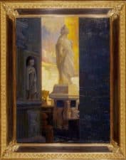 American Legacy Fine Arts presents "Il Passaggio; Sant'Andrea della Vale, Rome" a painting by Peter Adams.