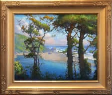 American Legacy Fine Arts presents "Klamath River Meets the Sea" a painting by Peter Adams.