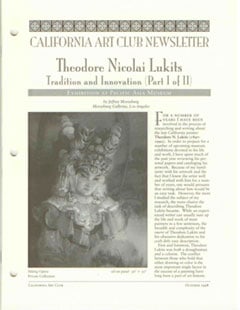 California Art Club Newsletter - Theodore N Lukits Part I
