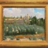 American Legacy Fine Arts presents "Trappist Monastery in Latrun; Overlooking the Road to Jerusalem" a painting by Peter Adams.