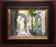 American Legacy Fine Arts presents "View from the Church of Flagellation, Jerusalem (2nd Station)" a painting by Peter Adams.