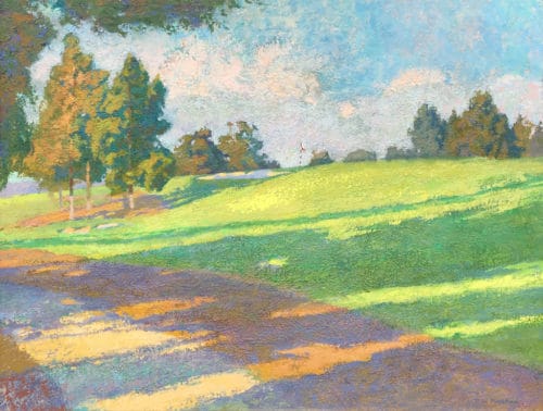 American Legacy Fine Arts presents "Afternoon Drive at Eleven" a painting by Daniel W. Pinkham