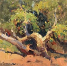 American Legacy Fine Arts presents "A Twisted Tree" a painting by Jove Wang