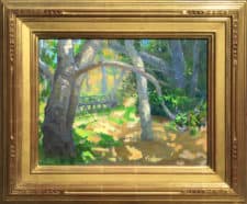 American Legacy Fine Arts presents "Dappled Light Bridges and Boughs" a painting by Peter Adams