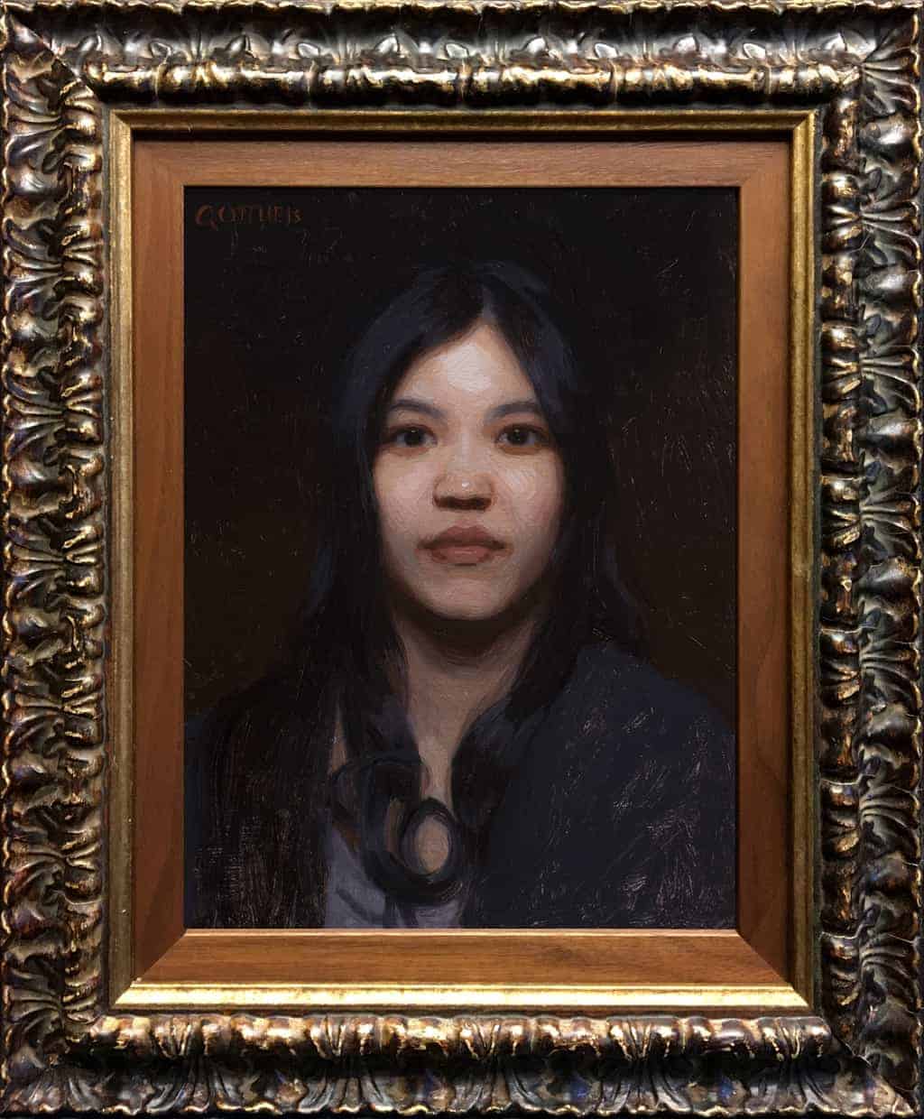 American Legacy Fine Arts presents "An Exotic Beauty" a painting by Adrian Gottlieb.