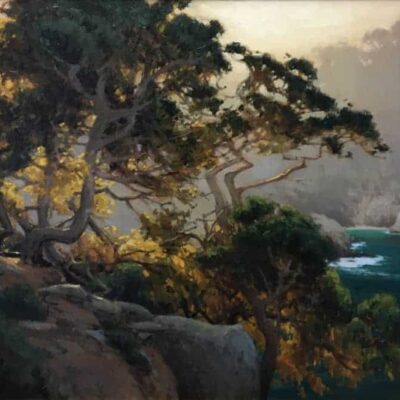 American Legacy Fine Arts presents "Hanging Cypress" a painting by Brian Blood.