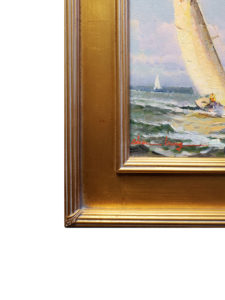 American Legacy Fine Arts presents "Sailing Along" a painting by Calvin Liang.