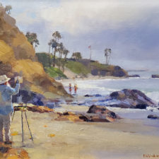 American Legacy Fine Arts presents "Bob Francis Paints Diver's Cove" a painting by Jim McVicker.