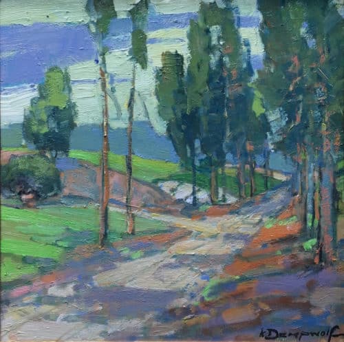 American Legacy Fine Arts presents "Pine Tree Road" a painting by Karl Dempwolf.