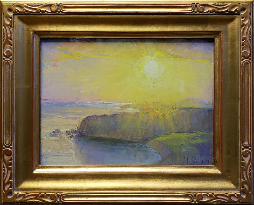 American Legacy Fine Arts presents "Sunburst, Palos Verdes" a painting by Tim Solliday.