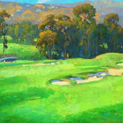 American Legacy Fine Arts presents "Eucalyptus Grove in the Afternoon" a painting by Peter Adams.