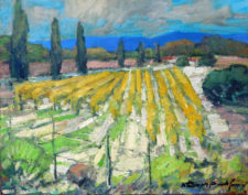 American Legacy Fine Arts presents "Paso Vines; Paso Robles, California" a painting by Karl Dempwolf.