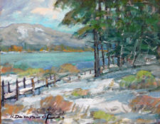 American Legacy Fine Arts presents "Local Snow; Big Bear, California" a painting by Karl Dempwolf.