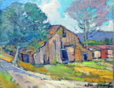 American Legacy Fine Arts presents "The Old Ojai Barn" a painting by Karl Dempwolf.