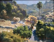 American Legacy Fine Arts presents "Beside the Canyon Road; Laguna Beach, California" a painting by W. Jason Situ.
