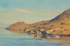 American Legacy Fine Arts presents "Hypnotic Evening; Two Harbors, Catalina" a painting by Joseph Paquet.