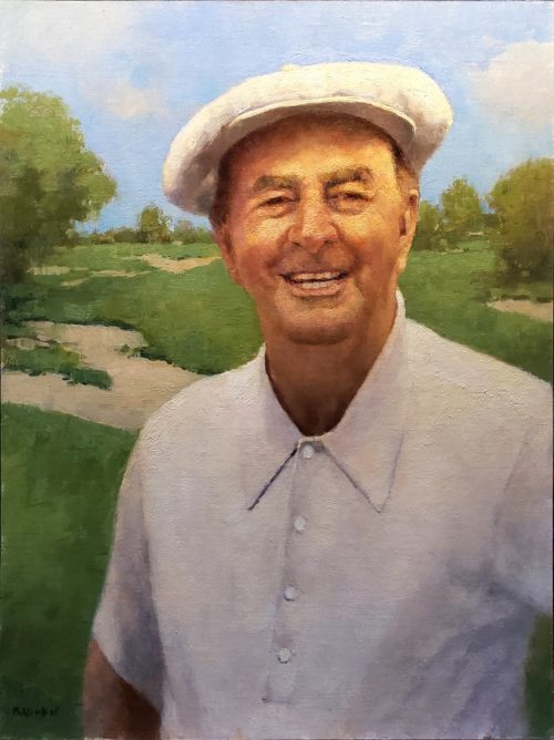 American Legacy Fine Arts presents "Portrait of George Fazio in the 1970s" a painting by Jim McVicker.