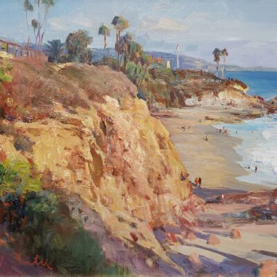 American Legacy Fine Arts presents "Late Afternoon Light; Laguna Beach, CA" a painting by Jason Situ.