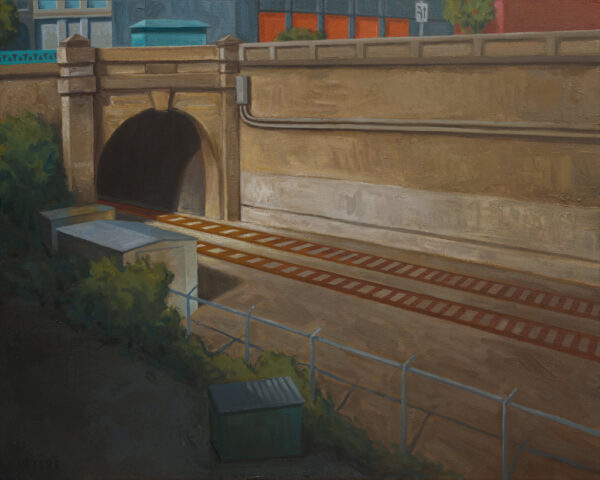 American Legacy Fine Arts presents "Tunnel" a painting by Tony Peters.
