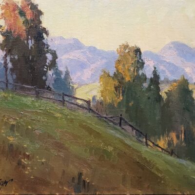 Michael Obermeyer artist Oil painting Hillside Vista