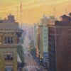 American Legacy Fine Arts presents "Seventh Street Sunrise; Los Angeles" a painting by Michael Obermeyer.