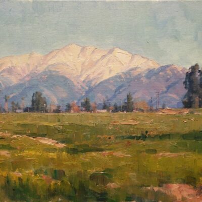 American Legacy Fine Arts presents "Winter Ranches" a painting by Michael Obermeyer.