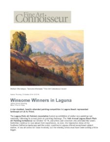 American Legacy Fine Arts presents Michael Obermeyer winning Fine Art Connoisseur Award October 2014