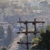 Michael Obermeyer artist oil painting Top of the Park; Chavez Ravine; Los Angeles