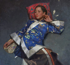 American Legacy Fine Arts presents "Moment of Peace" a painting by Mian Situ.