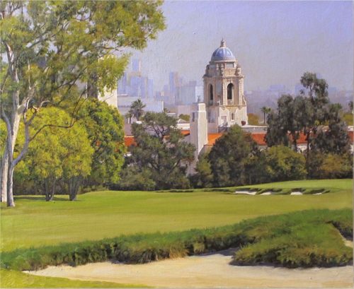 American Legacy Fine Arts presents "View from the 18th Green" a painting by Alexander V. Orlov.