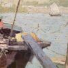 American Legacy Fine Arts presents “Houseboats” a painting by Calvin Liang.