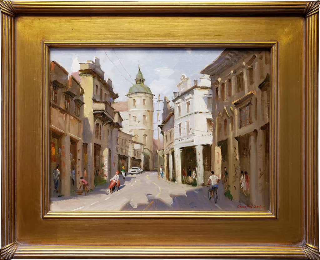 American Legacy Fine Arts presents “Old Town Chikan” a painting by Eric F. Guan.