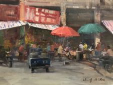 American Legacy Fine Arts presents "Marketplace" a painting by W. Jason Situ.