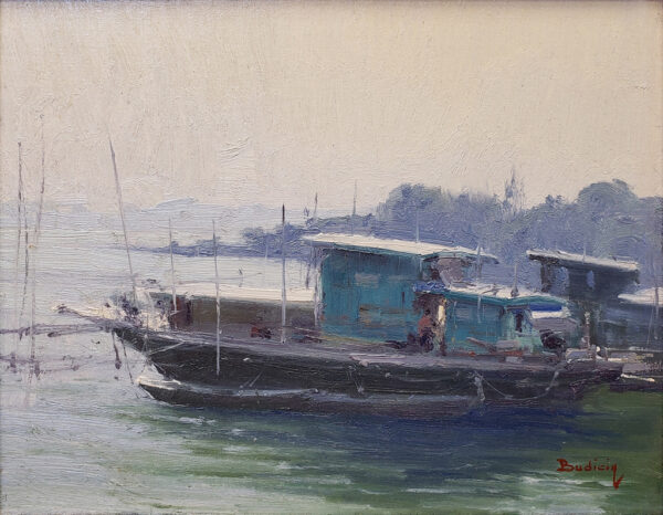 American Legacy Fine Arts presents "Life On The River" a painting by John Budicin.