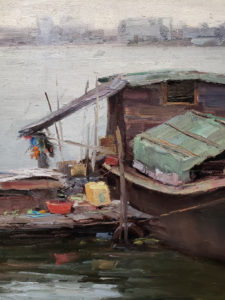 American Legacy Fine Arts presents "Tied Together; Kaiping, China" a painting by Keith Bond.