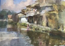 American Legacy Fine Arts presents "Small Village in Kaiping" a painting by Kevin Macpherson.