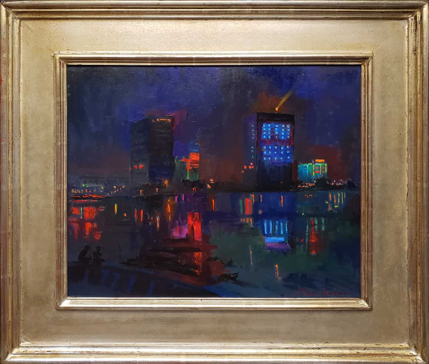 American Legacy Fine Arts presents "Kaiping Lights" a painting by Peter Adams.