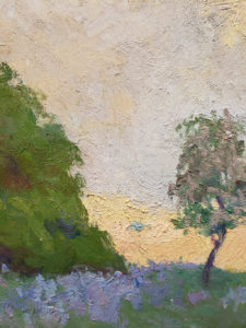 American Legacy Fine Arts presents "Saint Maries Fields; Afternoon Fog Effect" a painting by Daniel W. Pinkham.