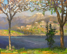 American Legacy Fine Arts presents "Mount Baldy above Bonelli Lake," a painting by Peter Adams.